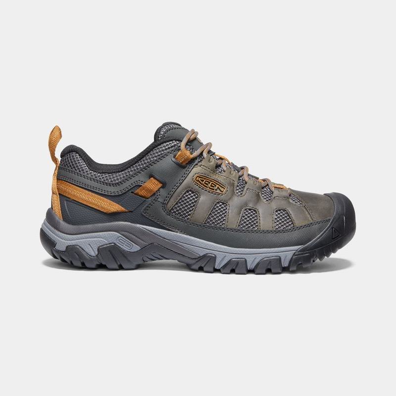 Keen Targhee Vent Mens Hiking Shoes Dark Brown/Grey Clearance (3480-XHFLS)